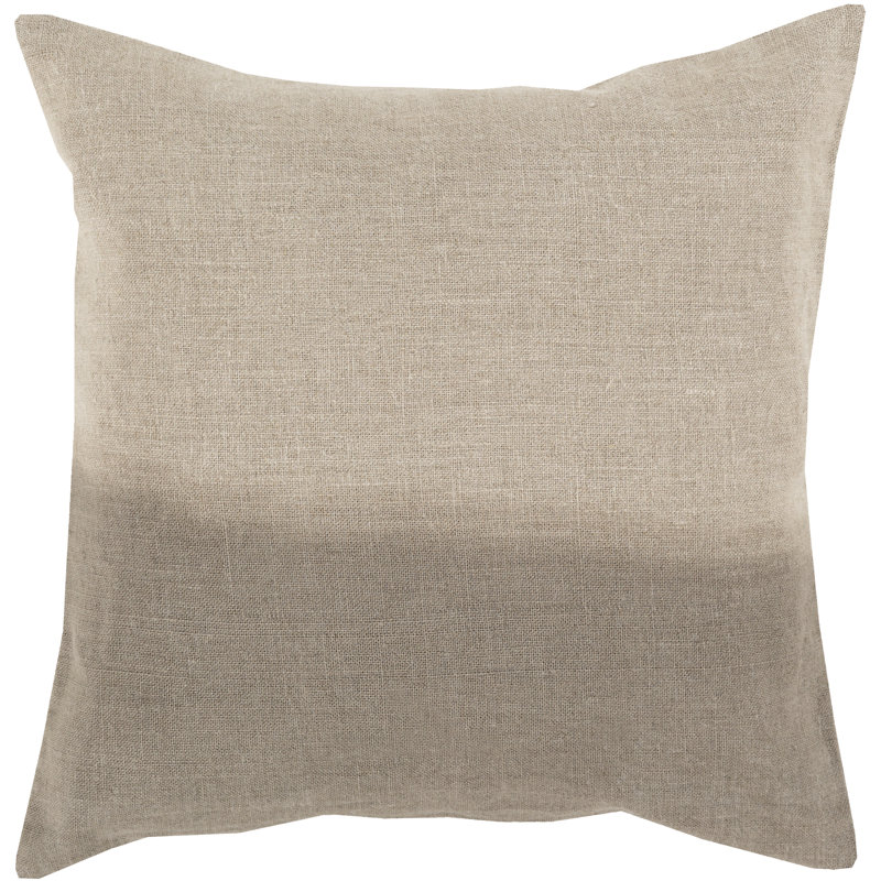Housse de coussin Carson, 18 po x 18 po, Housse de coussin seulement, Taupe