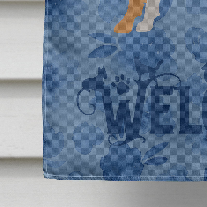 Caniche en polyester à 2 côtés 40 x 28 po standard welcome drapeau maison, Elo 1