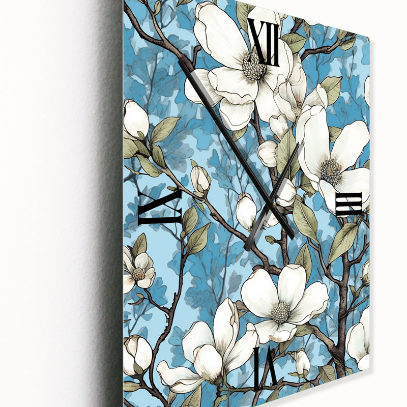 Horloge murale Demorio - Magnolias, Moyen
