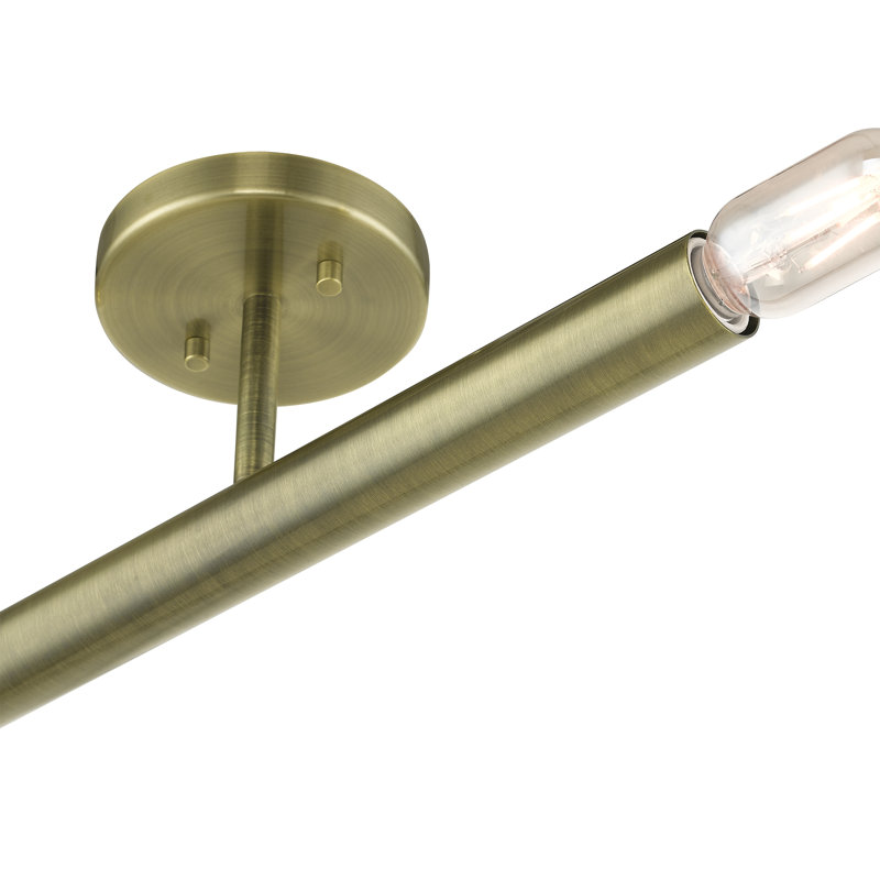 Margolf Semi Flush Mount, Anitque Brass