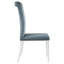 Ensemble de luxueuses chaises d'appoint capitonnées en chrome, parfaites pour des expériences culinaires glamour et confortables