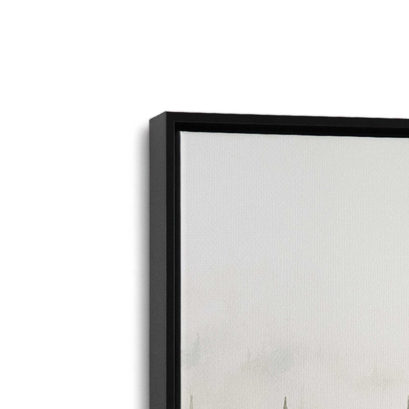 «Misty Forest Scene», reproduction sur toile, Cadre noir, 1, H 8,75 po x l 12,75 po x P 1,75 po