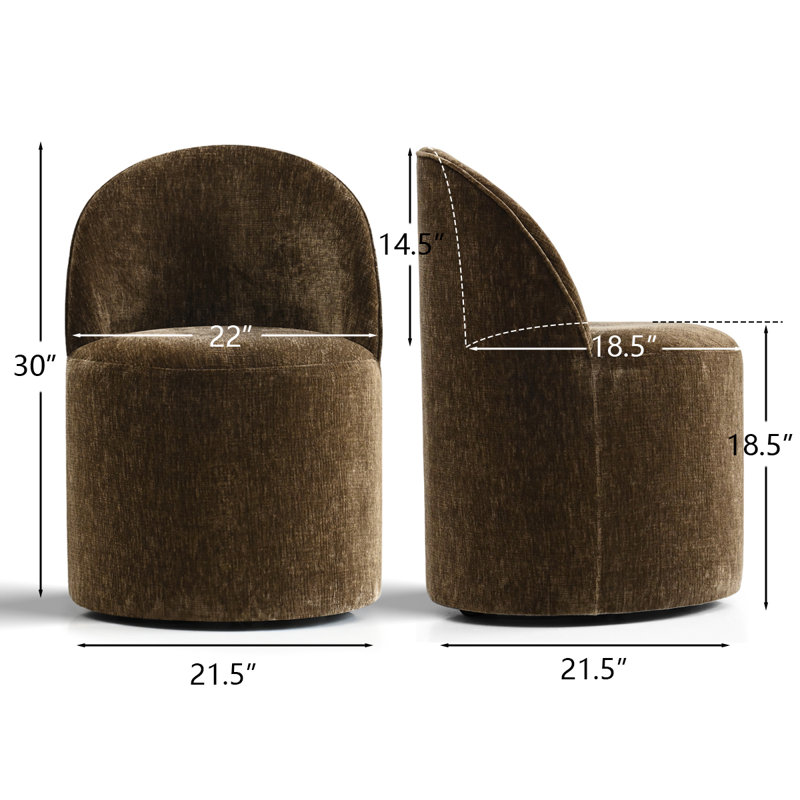 Meuble-lavabo pivotant avec roulettes cachées Chenille, Brun