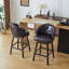 Ensemble de 2 tabourets pivotants 33,25 po, hauteur de comptoir rembourrés avec structure en bois d'hévéa massif