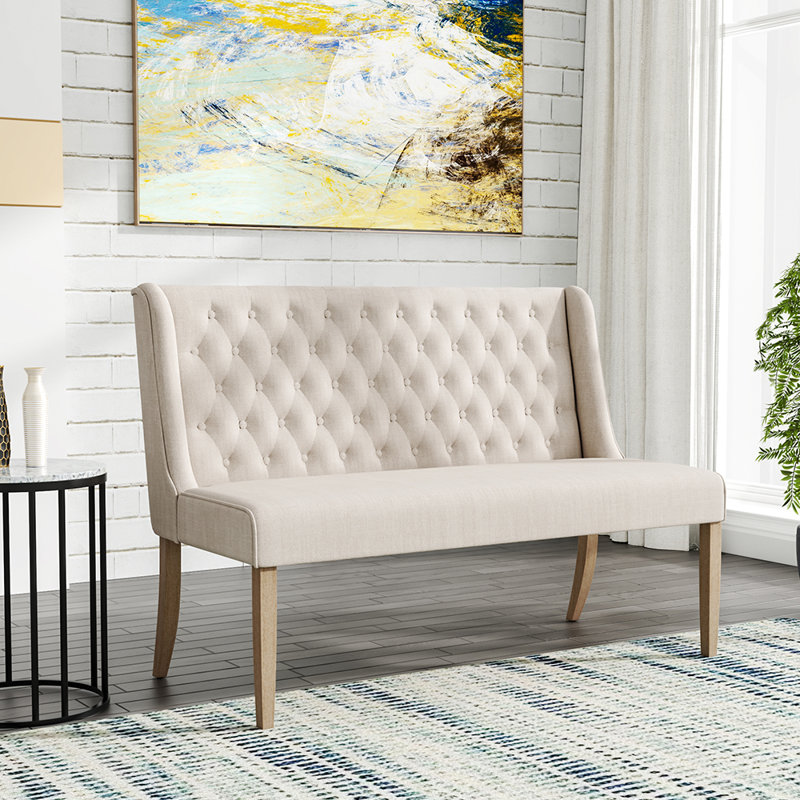 Coshatt Linen Upholstered Bench