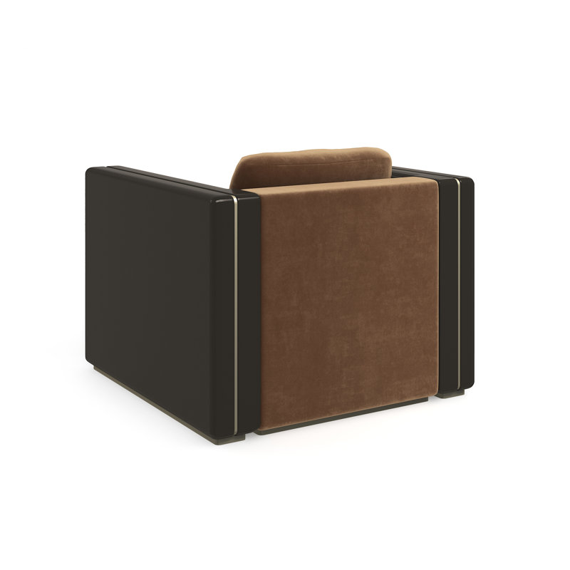 Caracole Armchair, Brown, Brown Polyester Blend