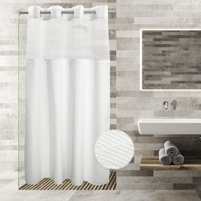 White Waffle Weave Acima With Snap-In Replacement Liner
