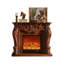 White Solid Wood Electric Fireplace-1450853715