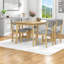 Ensemble de table de salle à manger en bois rustique avec chaises, style maison de campagne pour la cuisine
