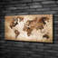 World Map Wood - Wrapped Canvas Print