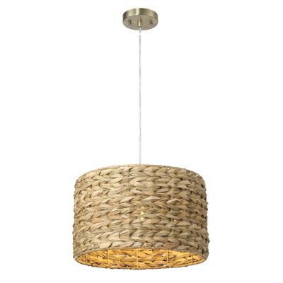 Luminaire suspendu naturel à 1 lumière Danelea