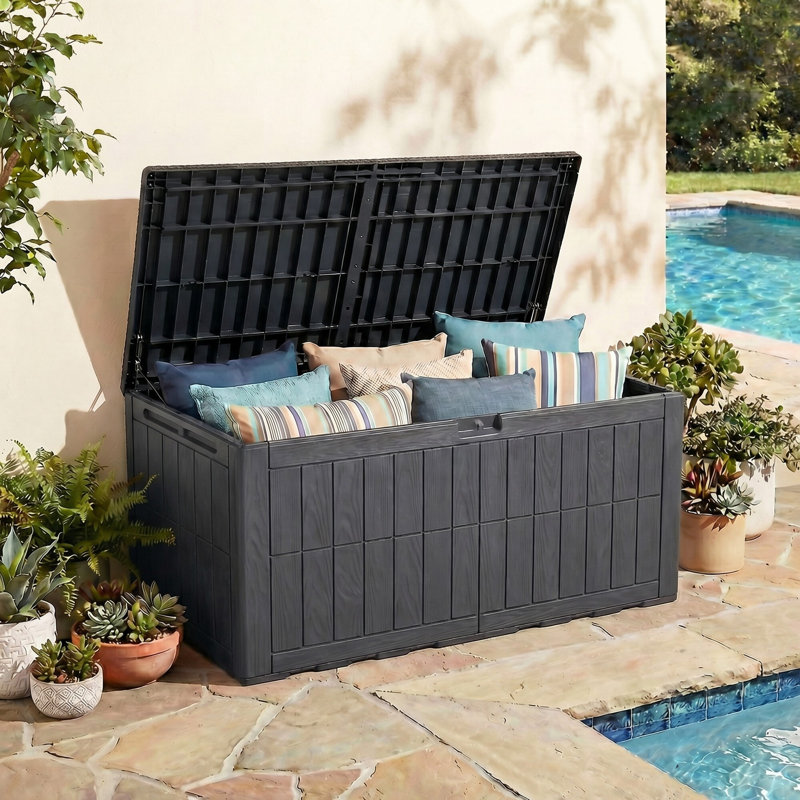 Coffre de terrasse avec verrou Balconera, 140, Gris