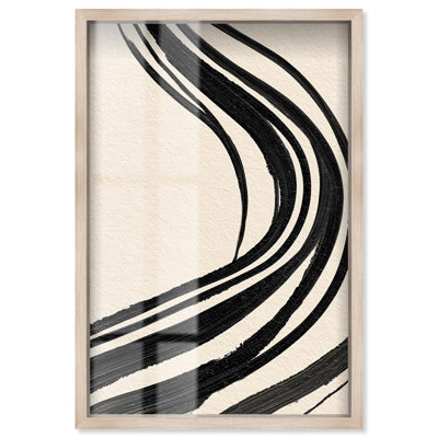 Minimalist's Mark II Shadowbox Print Modern Wall Decor by Art Remedy, Blonde Frame, 37 x 55