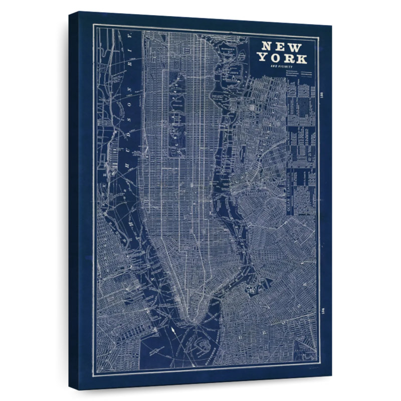 Carte du plan Aliaz, New York, H 45 po x l 30 po