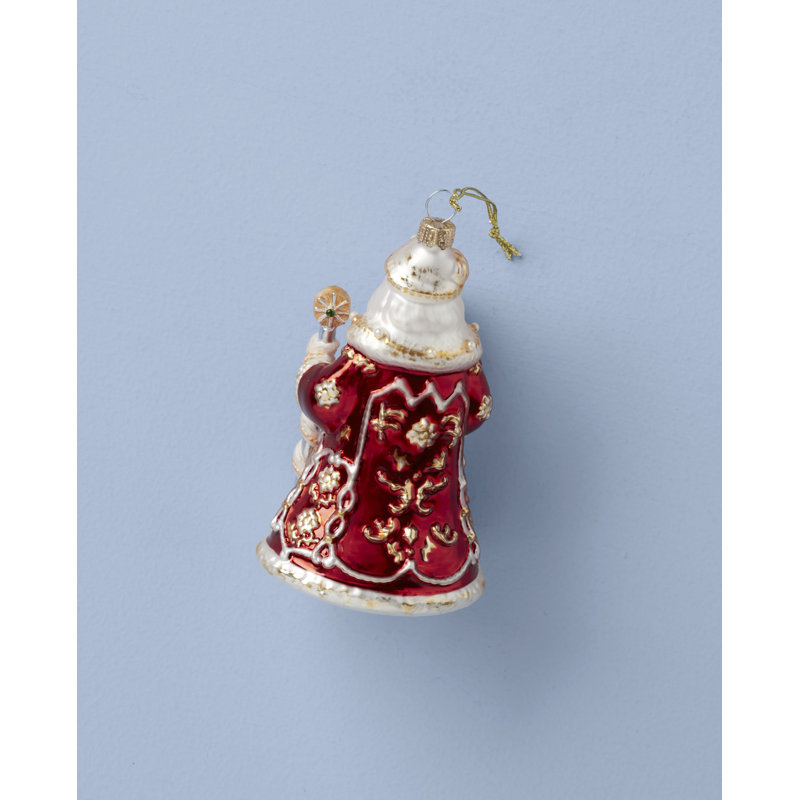 2025 Blown Glass Santa Ornament