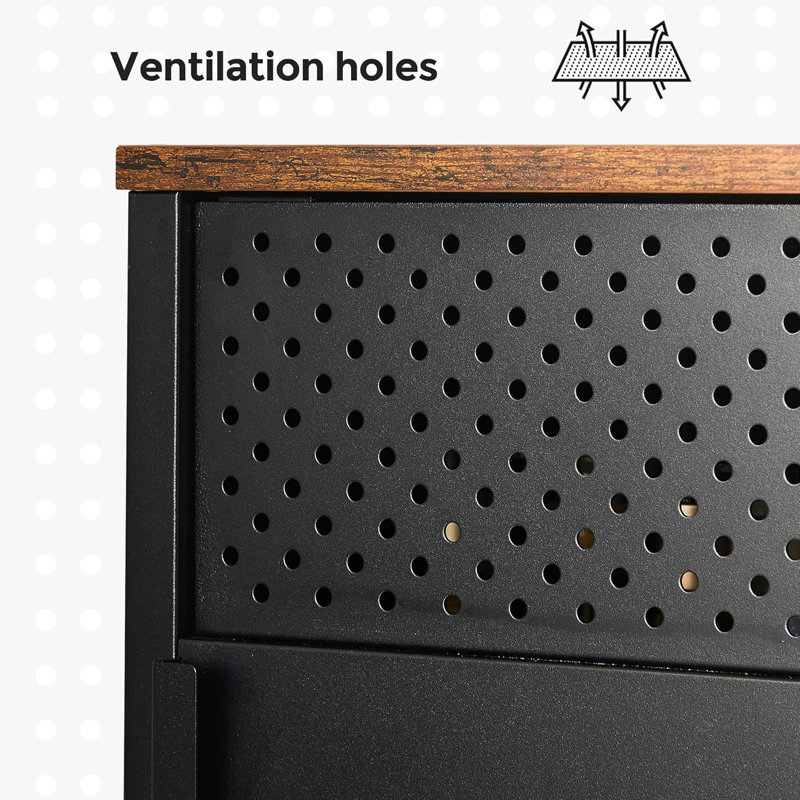Alverto Metal Rectangle Buffet Table Accent Chest