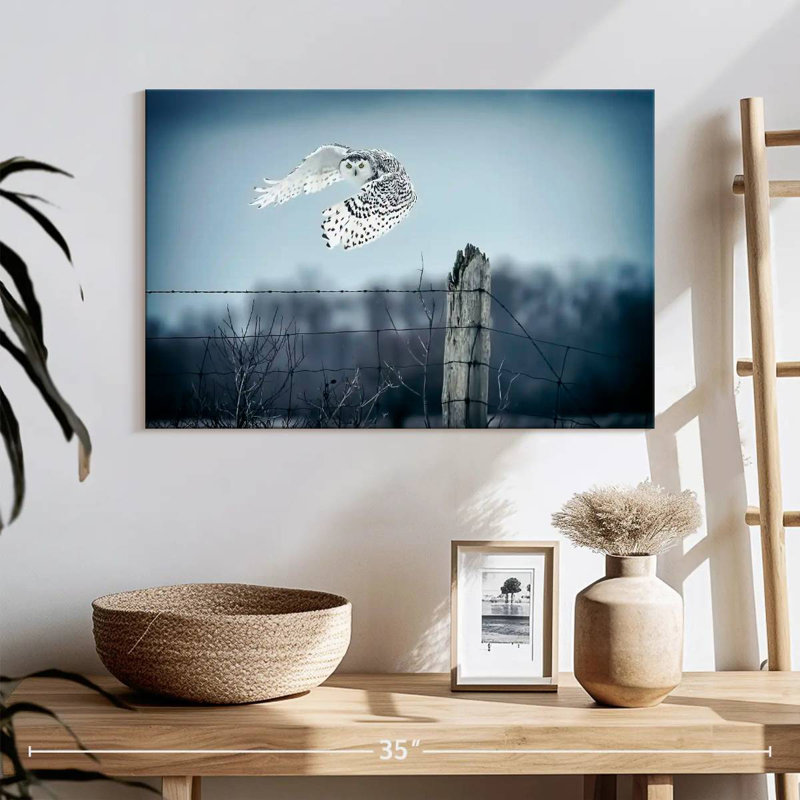 Brampt Winter Snowy Owl IV, 8" H x 12" W