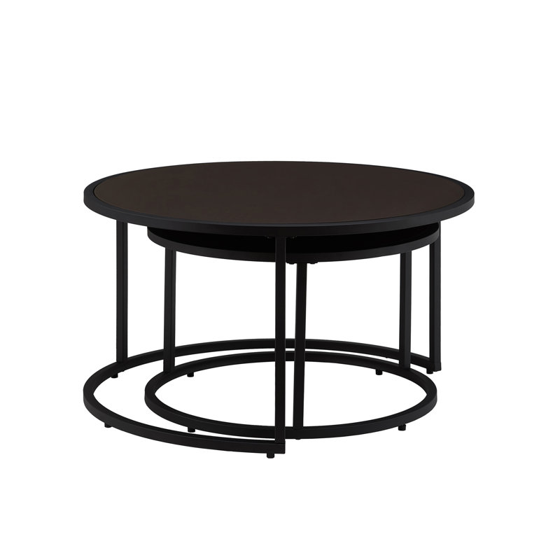Nesting Round Coffee Table, Dark Brown