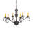 Whyte 6 - Light Steel Dimmable Chandelier