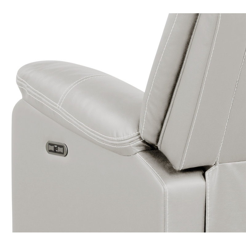 Challenger Modern Contemporary LED Power Recliner Chair Made With Wood And Metal Frame In Beige, Beige
