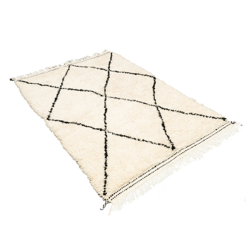 Medium Berber Rug Cream Cross Design