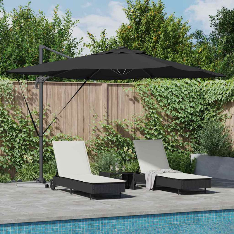 Cantilever Parasol, Black, 270cm H x 285cm W x 285cm D