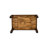 7 Piece Kitchen Table Set Consists of a Rectangle Rustic Wood Dining Table and 6 Polyester Fabric Upholstered Chairs, 36x60 Inch, Distressed Jacobean-124328892-91898335