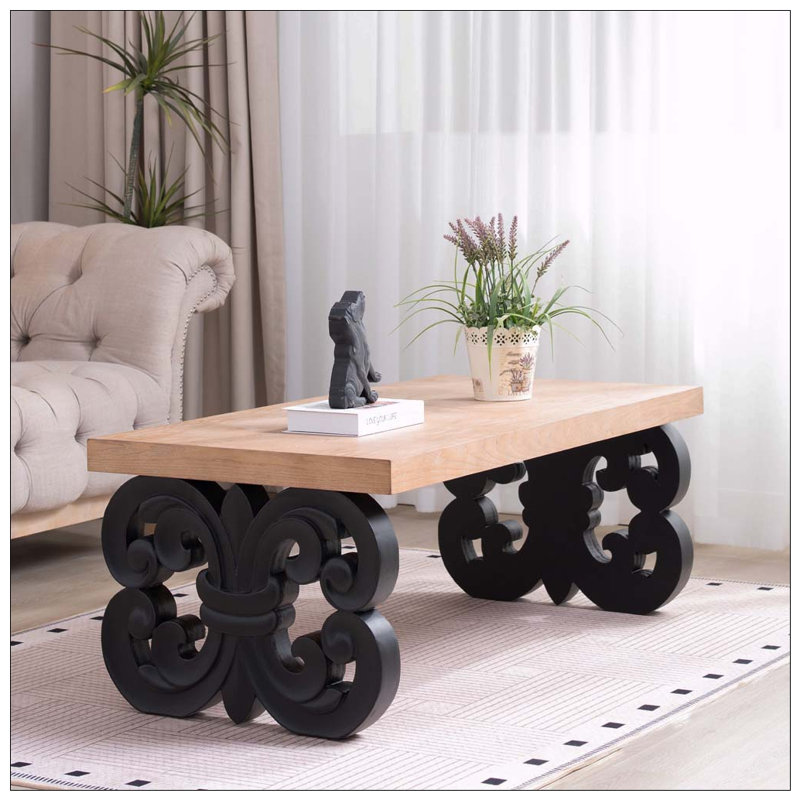Table basse 47 po, Natural+black