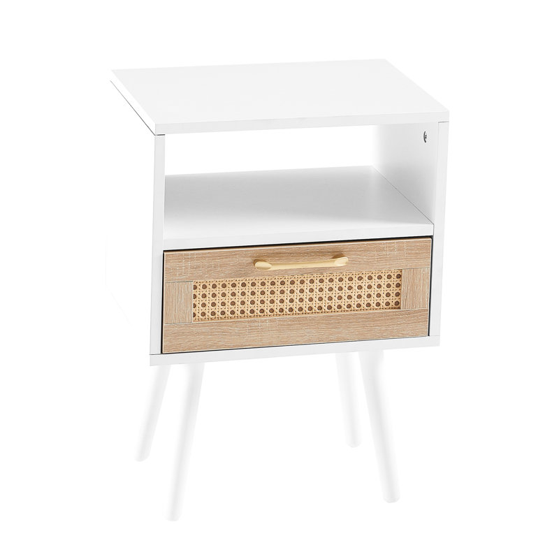 Table d'appoint 15,93 po Modern, Blanc
