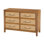 Mesa Cane and Solid Wood 6-Drawer Dresser