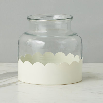 Scalloped Bloom 2-in-1 Vase - White