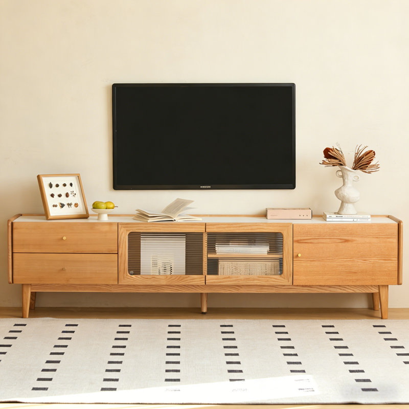 Meuble télé simple en bois massif