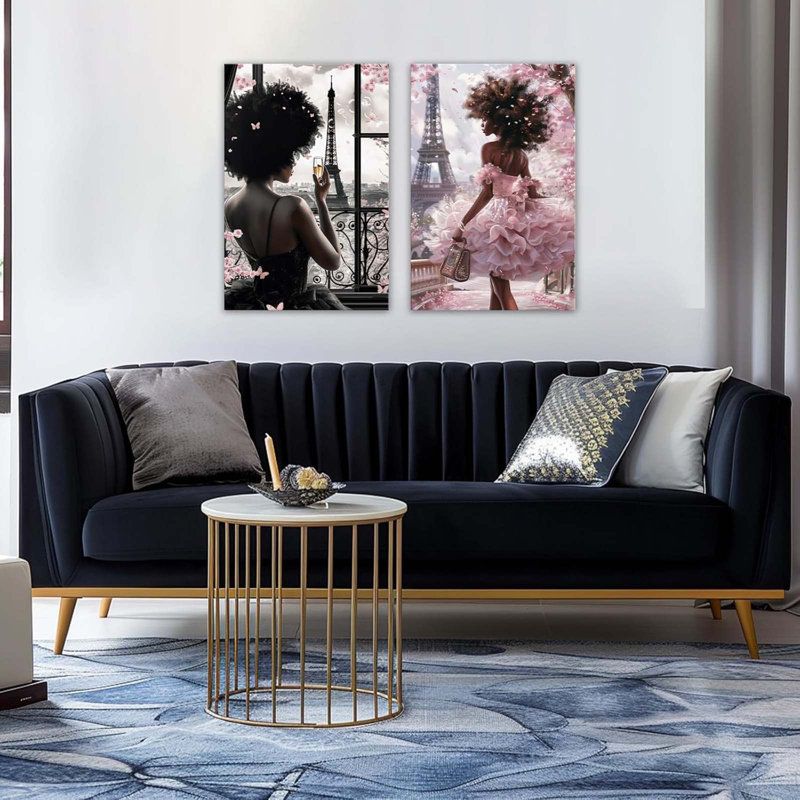 2 Piece Wrapped Canvas Print, 60 cm H x 40 cm W
