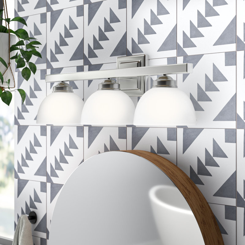 Éclairage de salle de bain à intensité variable à 3 lumières Annete, Nickel brossé