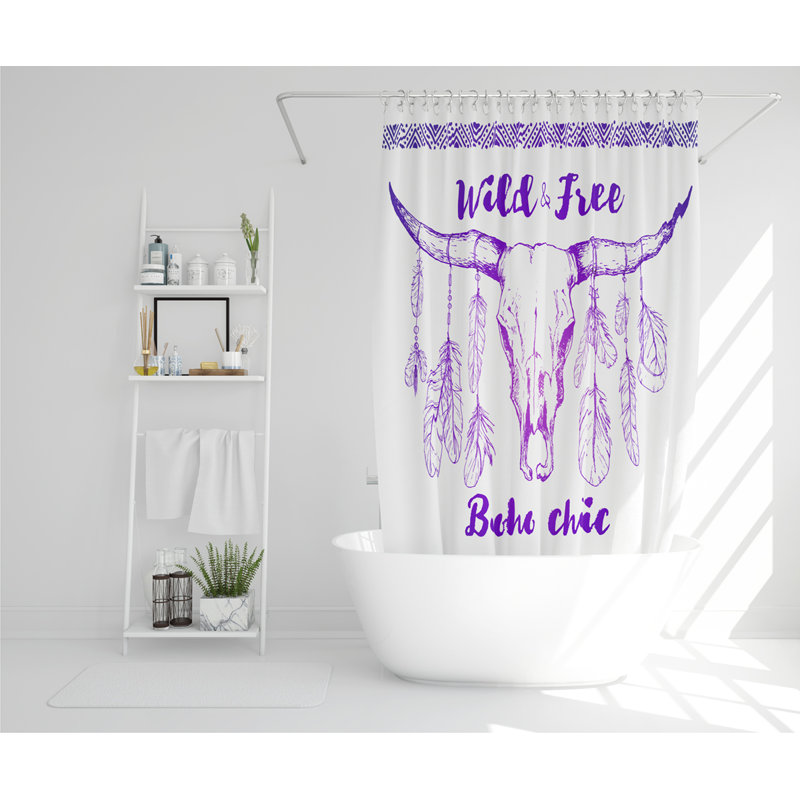 Boho Chic Native American Designer Shower Curtain