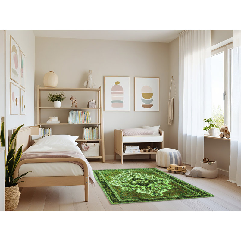 Tapis verts lavables à la machine Morilus Traditional 1274, Rectangle 4 pi x 6 pi