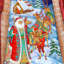Masterpiece Wood Carved Christmas Courier Santa Figurine