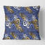 Coussin décoratif rétro de luxe en or et bleu III - Mid-Century Modern-544132050
