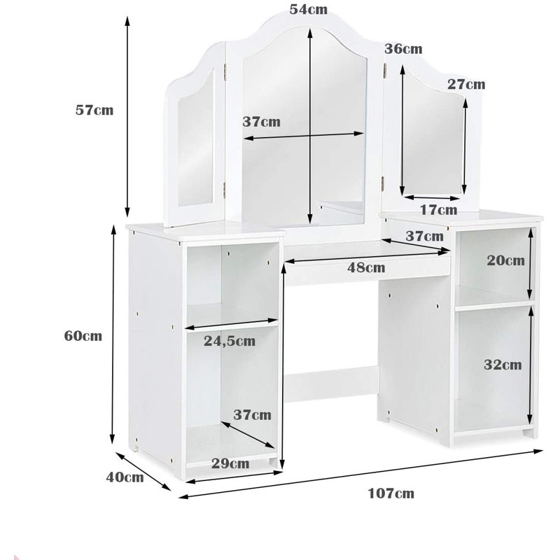 Eberhardt Kids Vanity Table with Mirror