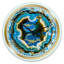 Jaune et brun, agate dorée - horloge murale moderne-57905125