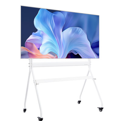 Support de moniteur à roulettes pour téléviseurs DEL/OLED de 35 à 100 pouces, universel, en acier au carbone, supporte jusqu'à 90 kg, hauteur réglable, construction en acier portable, angle ajustable, déplacement facile