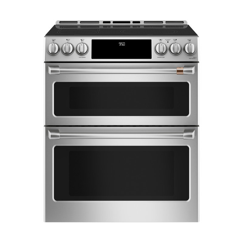 Café 30" 6.7 cu. ft. Smart Slide-in Electric Range with Induction Cooktop, Stainless Steel