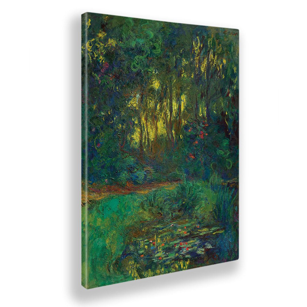 Wandbild Wald und Blumen von Claude Monet