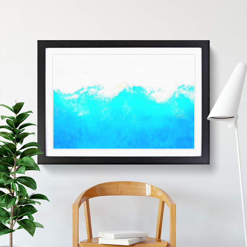 Mountain Tops - Picture Frame Graphic Art Print, 24cm H x 33cm W x 2cm D, Black Framed