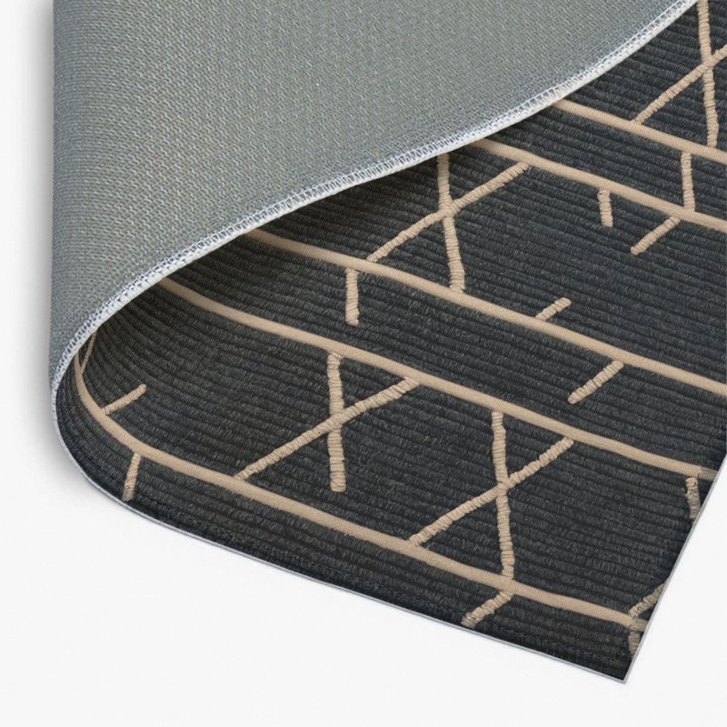 Tapis gris intérieur et extérieur Trellis, Rectangulaire 2 pi x 3 pi