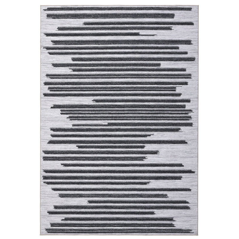Modern Area Rug Living Room Striped Rugs for Bedroom Non Slip Throw Rugs Washable Area Rug Stain Resistant Carpet for Department Nursery Dining Room