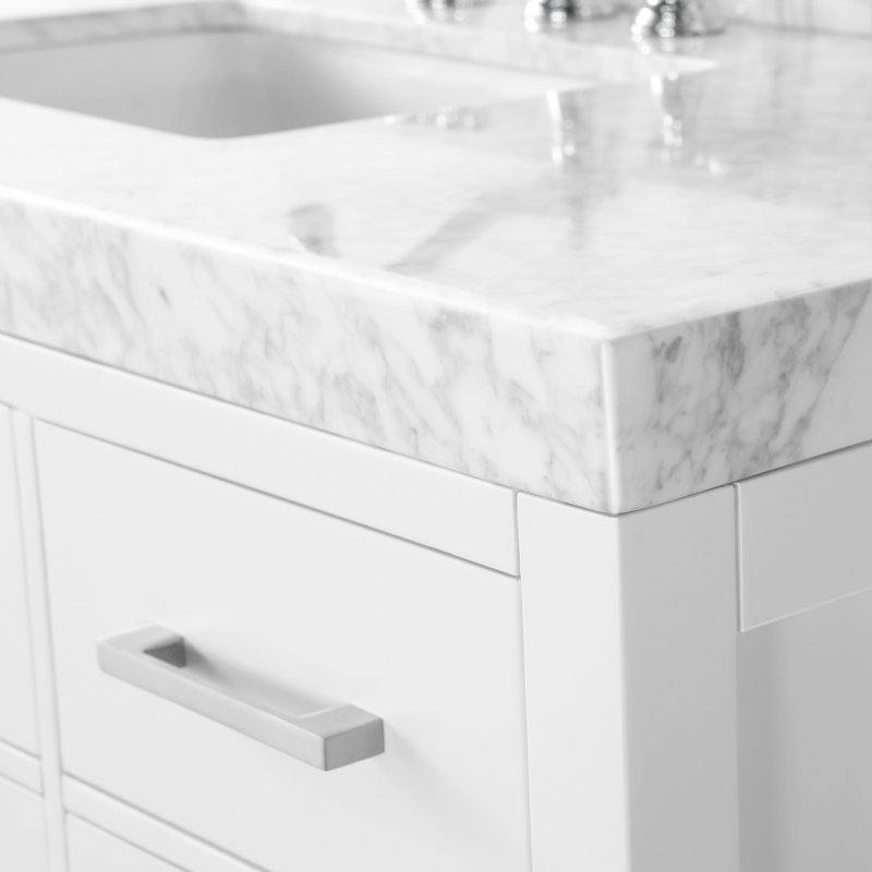 Elizabeth 72'' W Double Vanity, White| Brushed Nickel