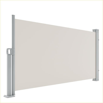 Auvent latéral rétractable 71 po x 138 po pour patio, auvent rétractable de protection pour écran d'intimité, diviseur d'intimité pliable imperméable et résistant aux rayons UV, pour patio, balcon et piscine