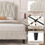 Upholstered Bed Frame with with Diamond Button-Tufted Headboard-910678845-910678846