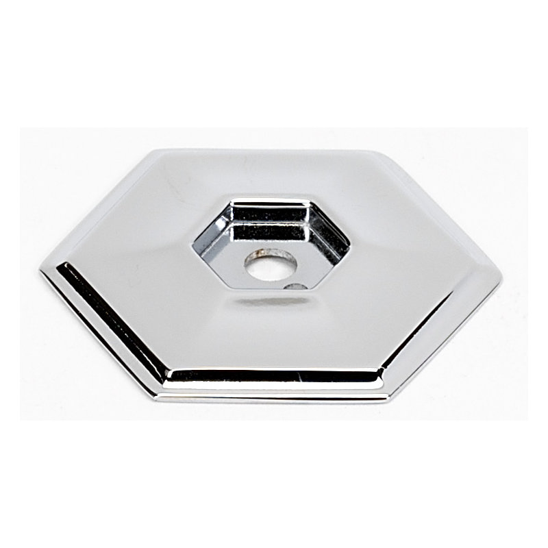 Nicole Metal Knob Backplate, Polished Chrome